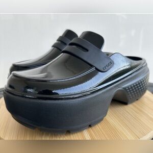 Women’s STOMP SHINY croc Black Slip-On Loafers